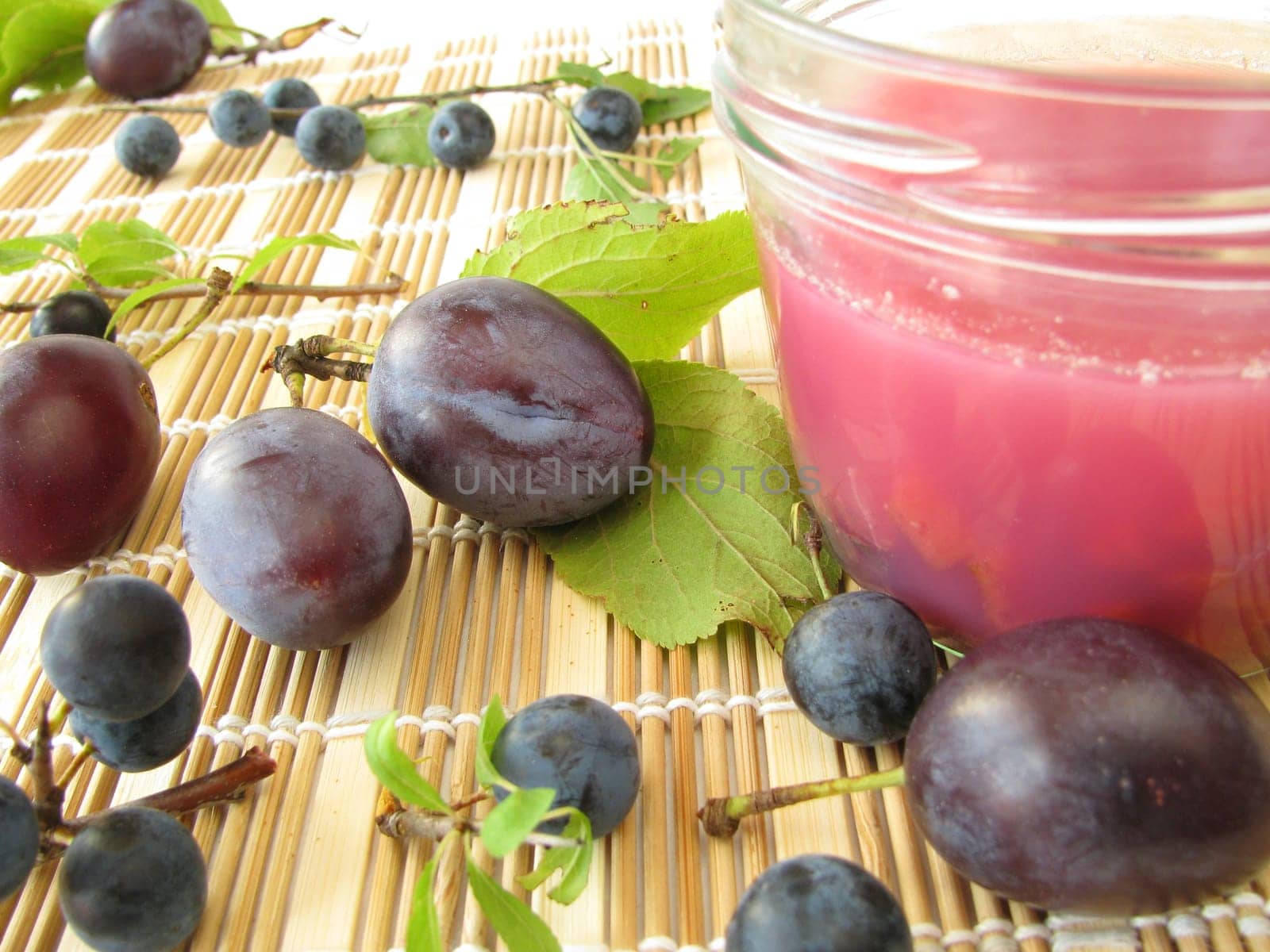 Jam with sloe and plum