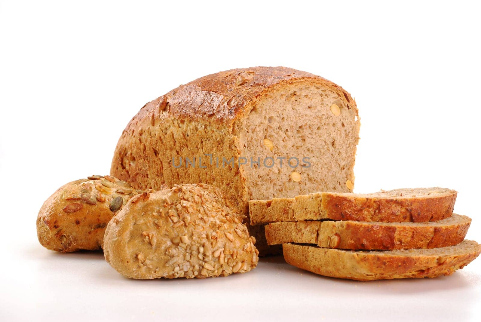 Composition with bread and rolls
