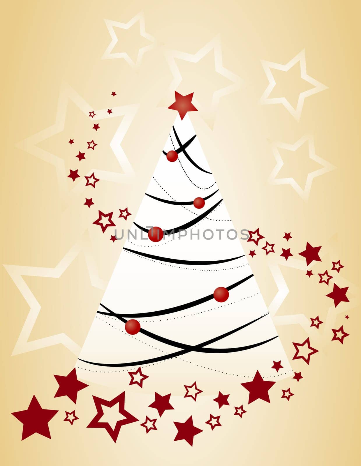 Christmas tree traditional without isolated without background