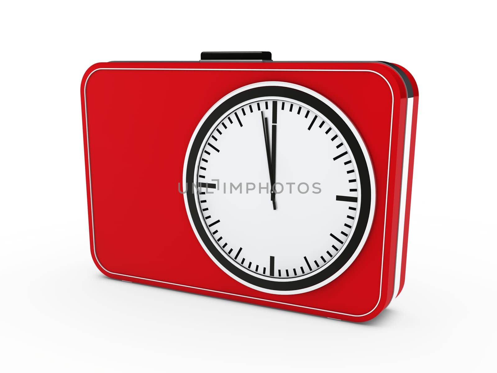 3d time glock alarm red watch countdown