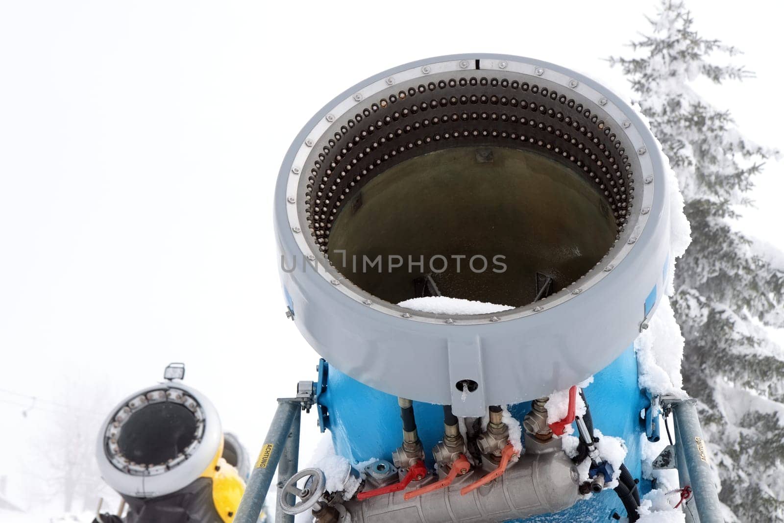 detail snow cannon in Krkonose mountains