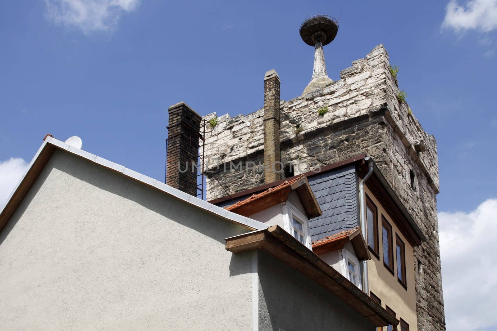 Stork nest tower in Bad Langensalza