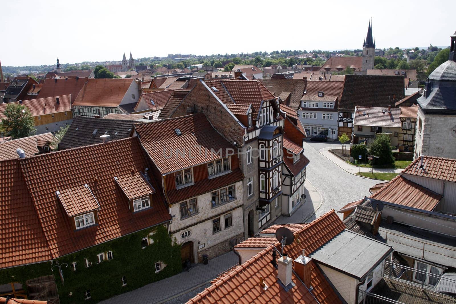 View over the old town of Mühlhausen