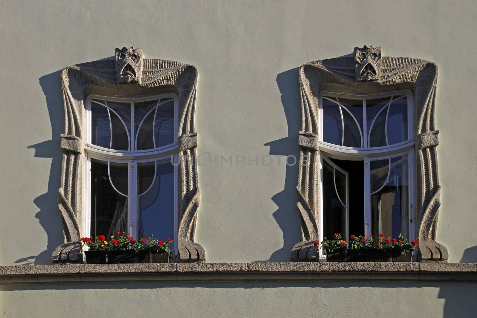 Art Nouveau windows in Mühlhausen