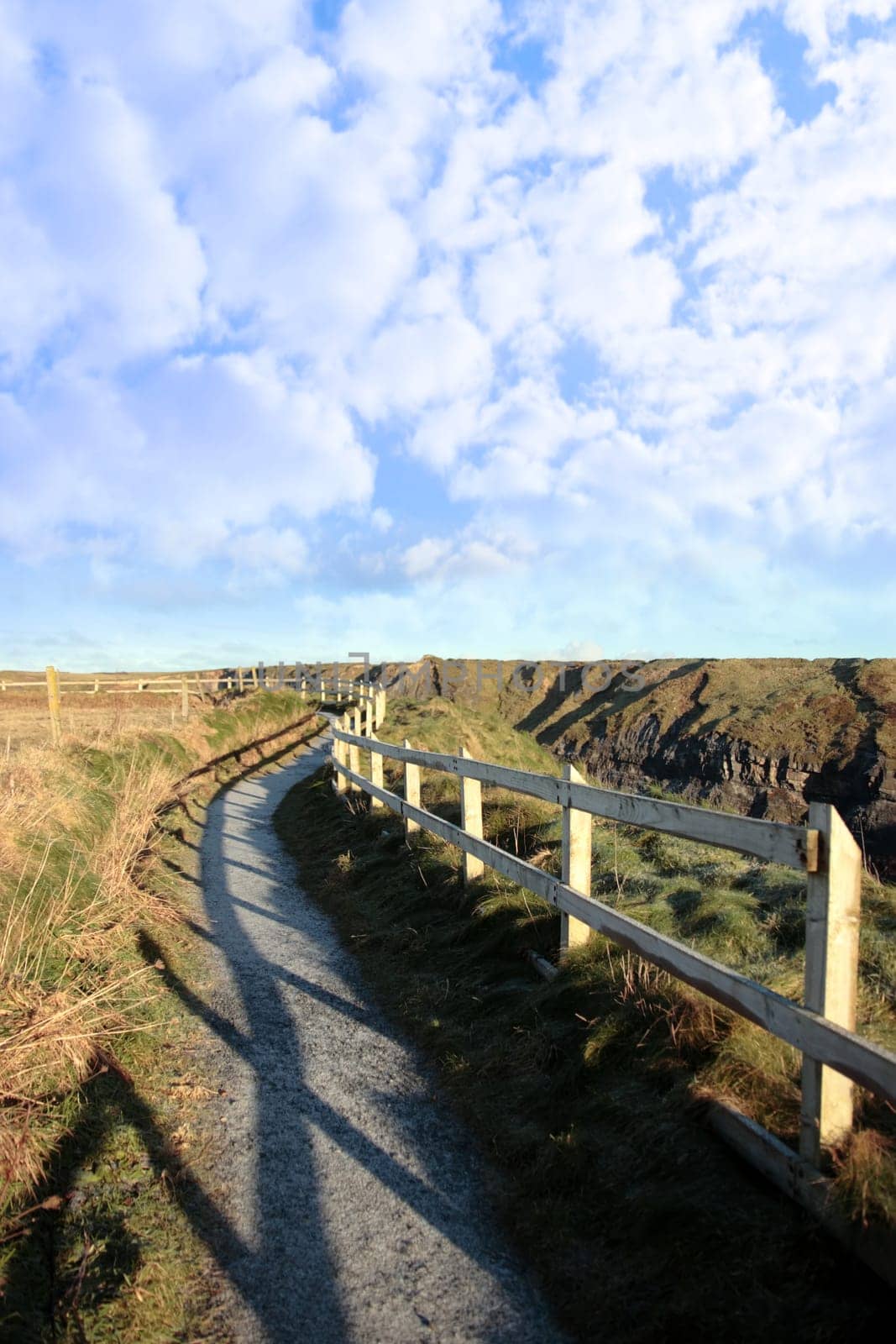frosty winters view at ballybunion cliffside walk with atlantic view