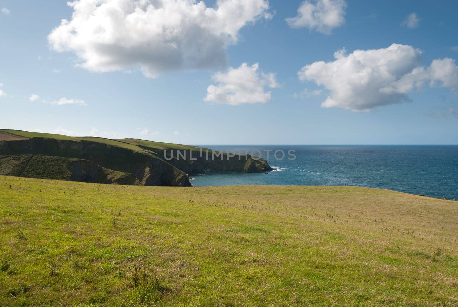 view of the sea at port isaac in cornwall