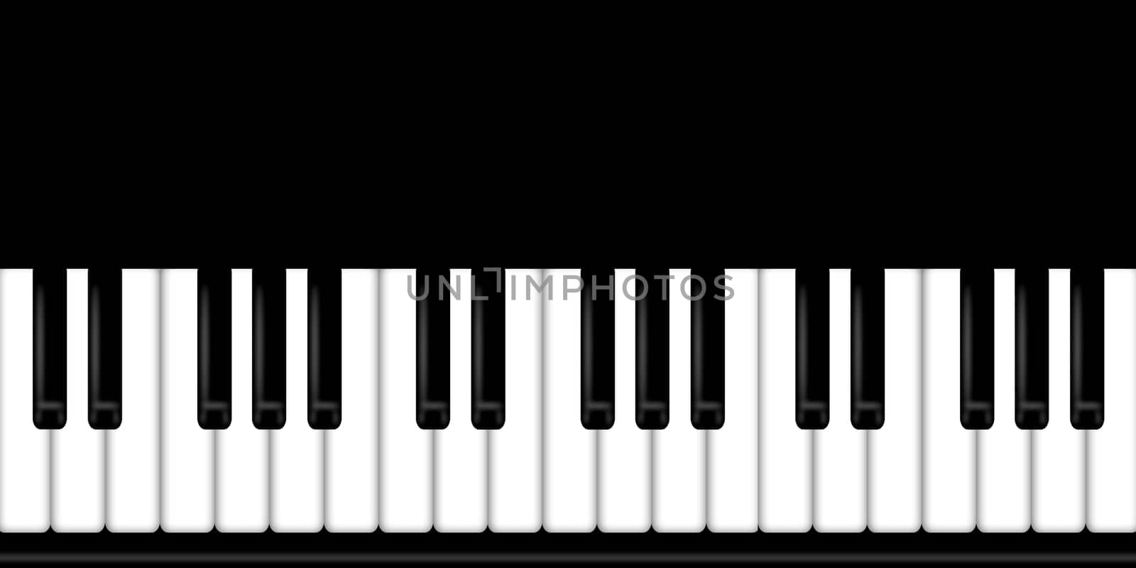 Piano Keyboard Black and White Background Illustration