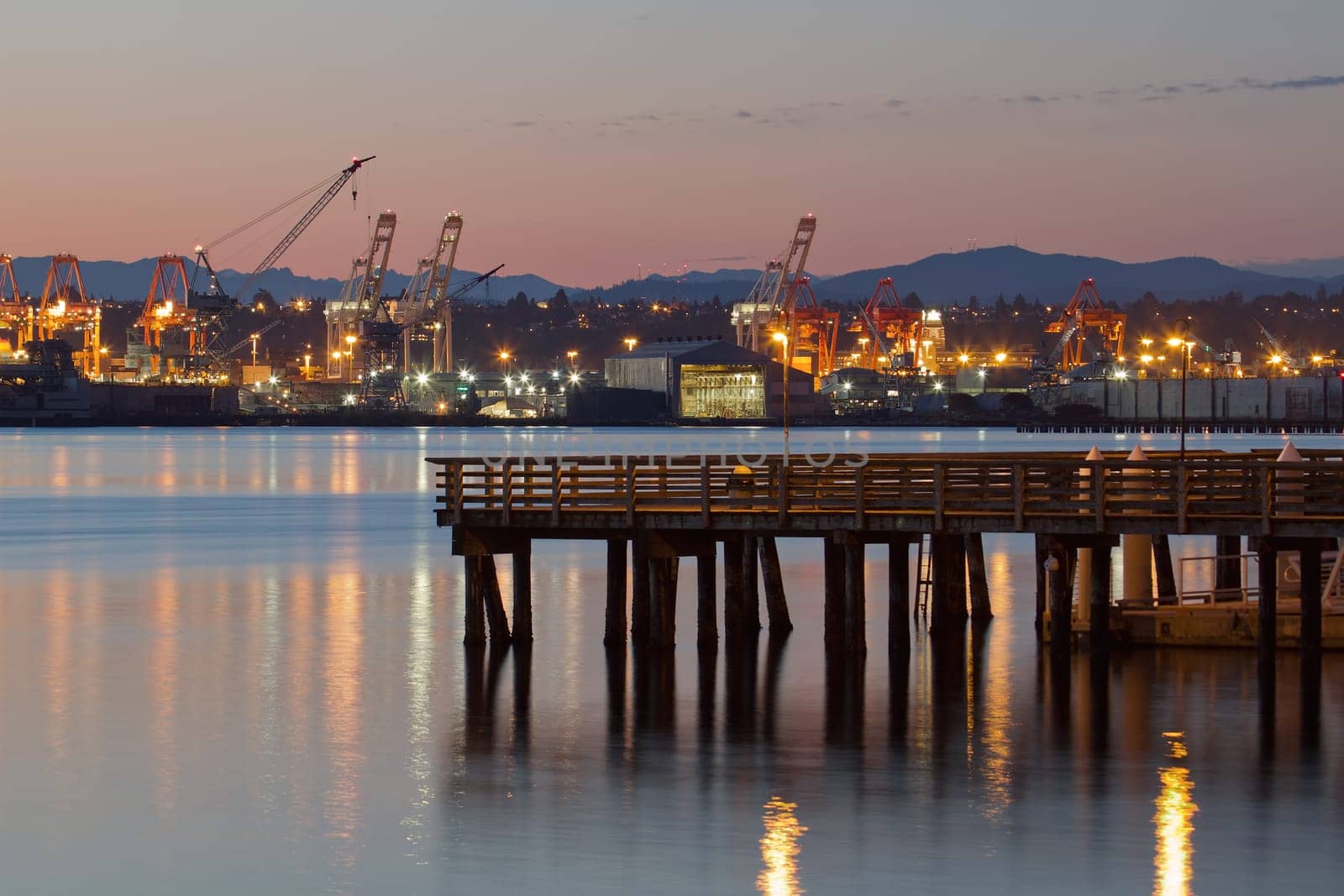 Early Dawn at Alki Beach in Seattle Washington