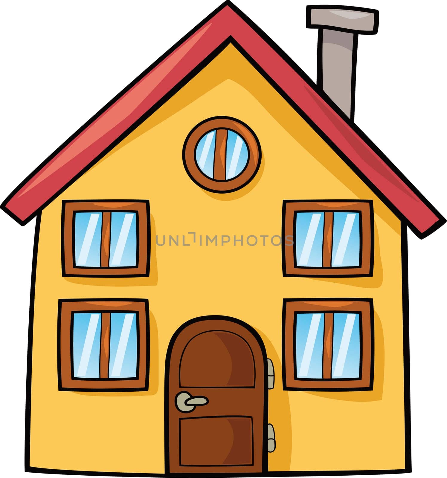 funny house cartoon illustration