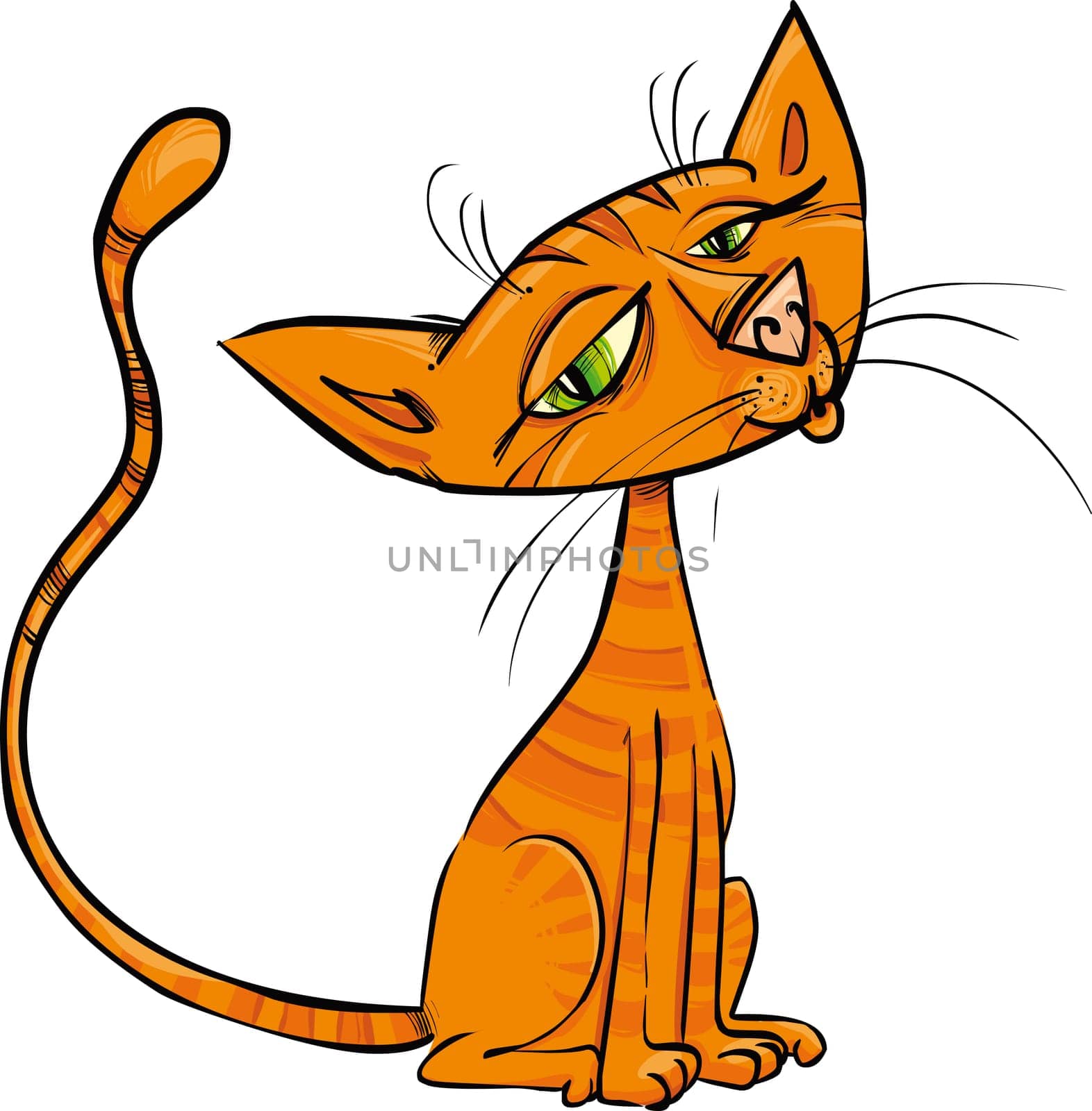 red cat cartoon illustration