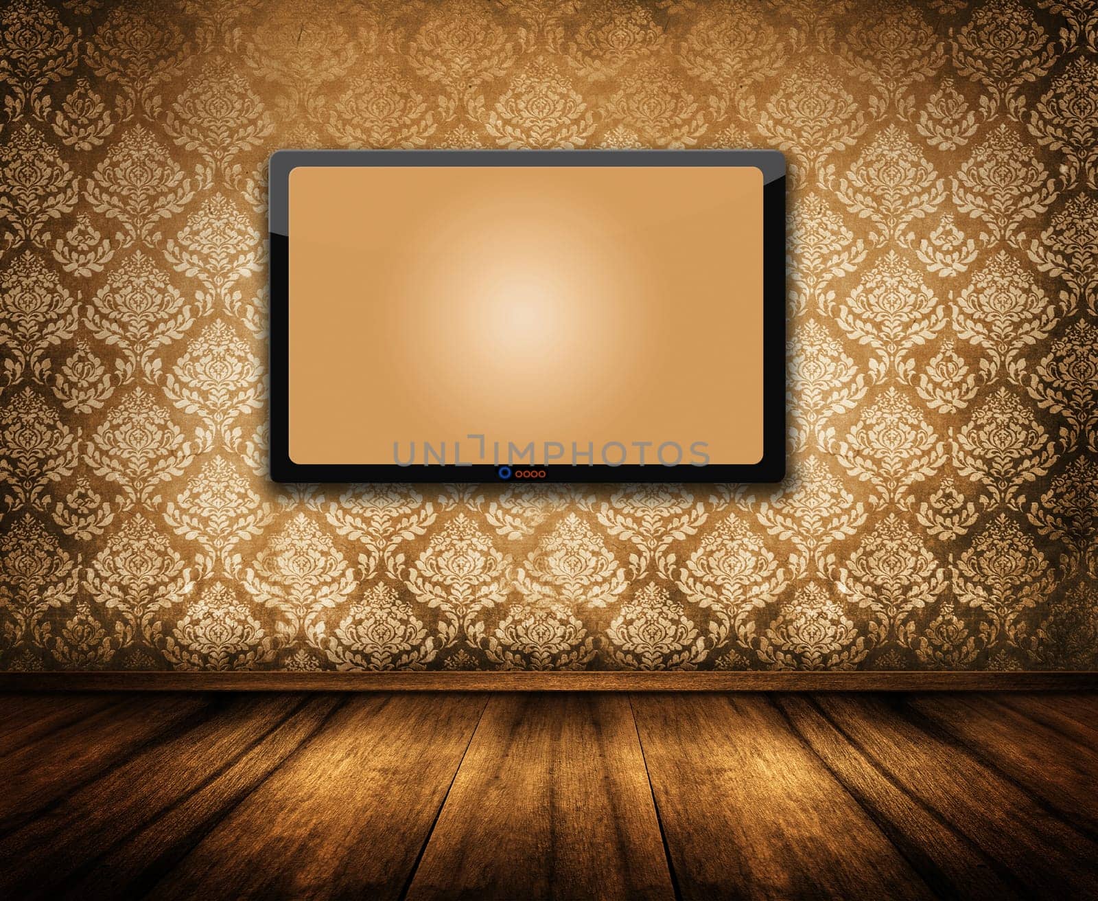 Old wall with screen