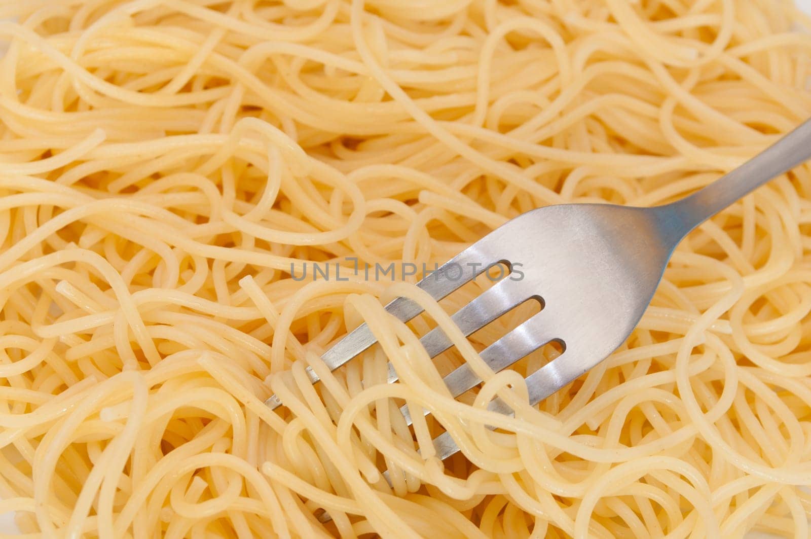 Background - Detail of Boiled Spaghetti With Fork