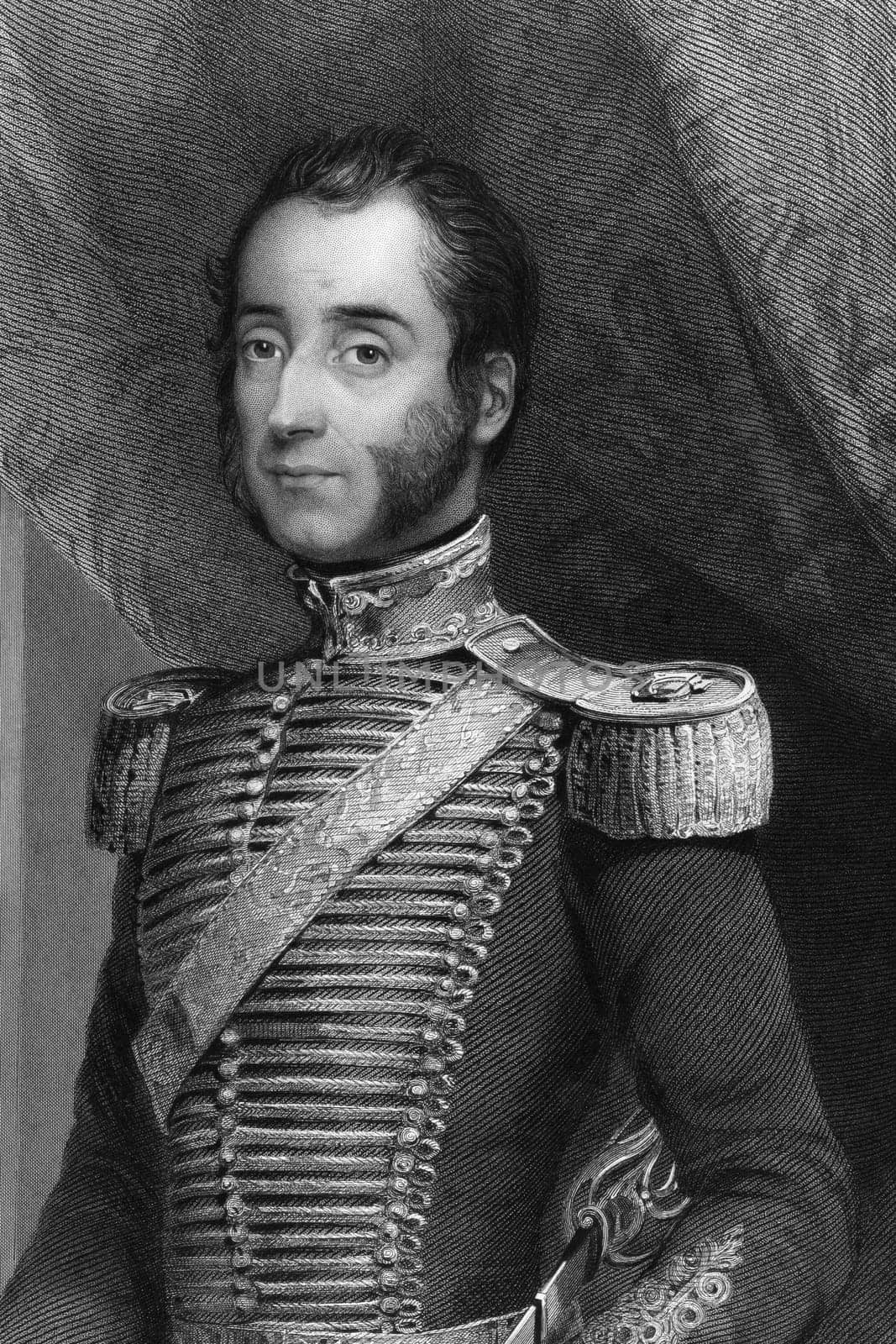 Henry Herbert, 3rd Earl of Carnarvon (1800-1849) on engraving from 1837. British writer, traveller and politician. Engraved by Robinson after a painting by Walker and published by G.Virtue.