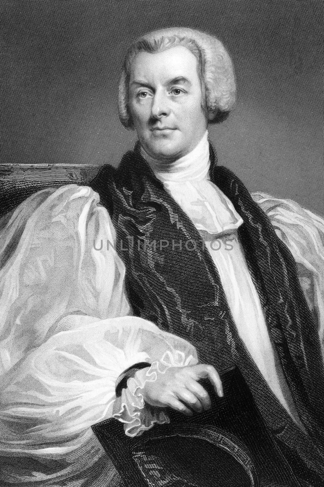 Lord George Murray (1761 -1803) on engraving from 1837. Anglican cleric best remembered for his work developing Britain&#039 s first optical telegraph, Engraved by W. &amp  F.Holl after a painting by Falkner and published by G.Virtue.