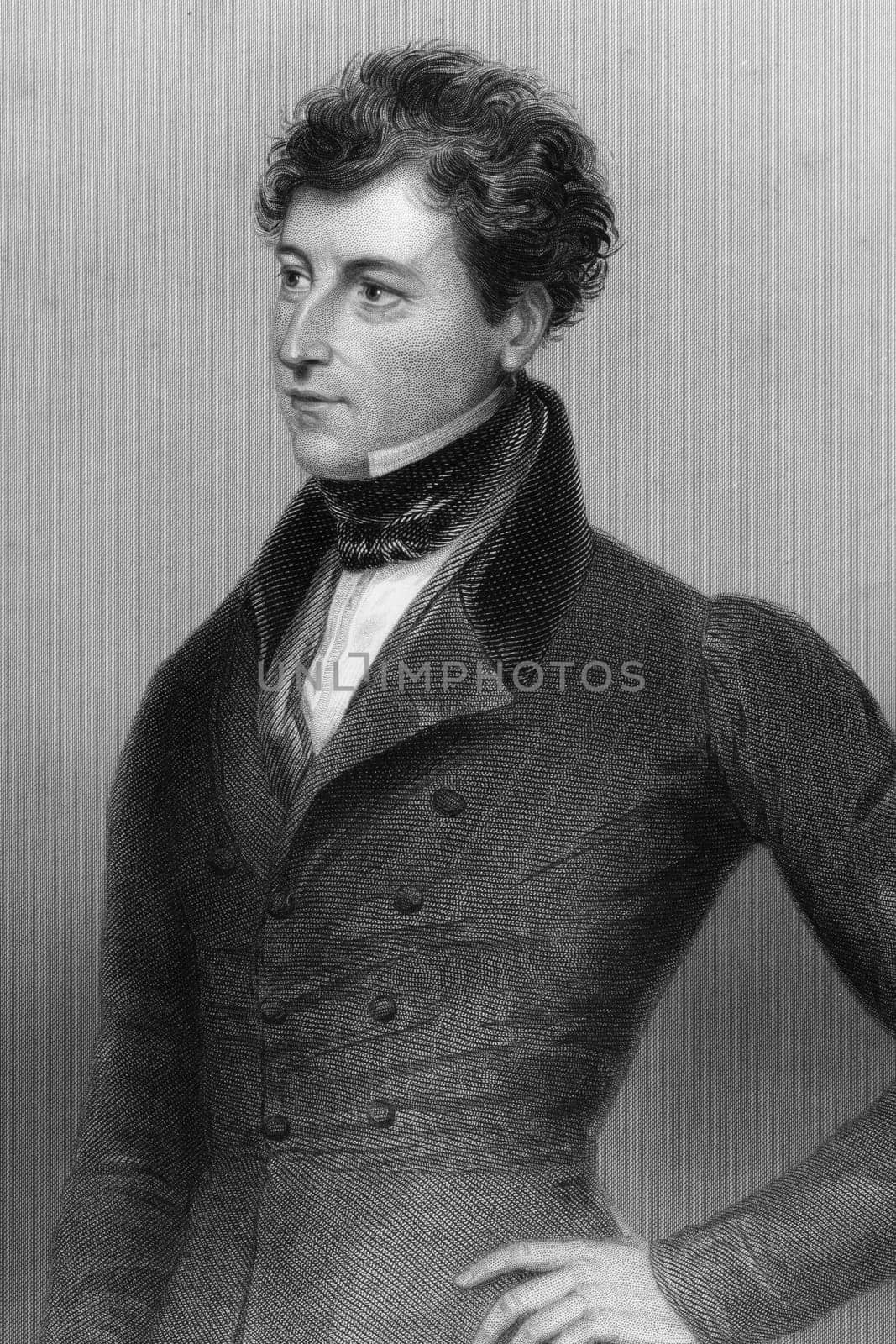 Frederic Thesiger, 1st Baron Chelmsford (1794-1878) on engraving from 1837. British jurist and Conservative politician. Engraved by Edwards after a painting by Holmes and published by G.Virtue.