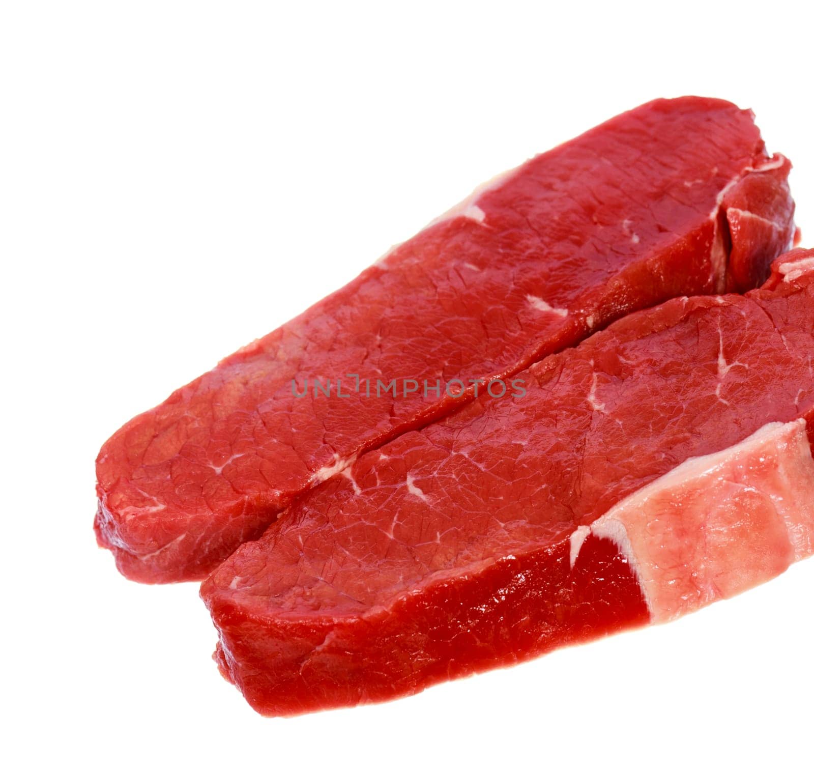 Rump steak,isolated on white
