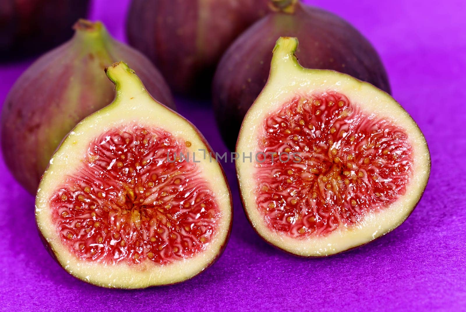 Figs on Wood Background