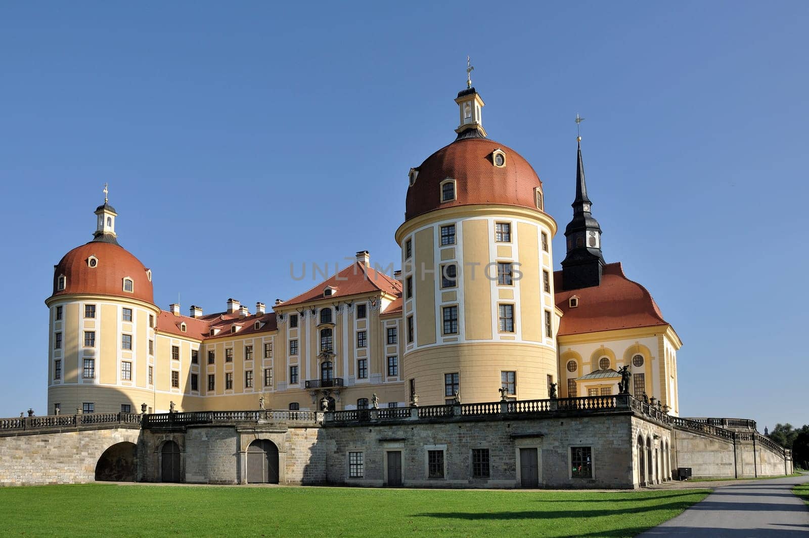view from north of the famous baroque castle  in the sourronding of dresden