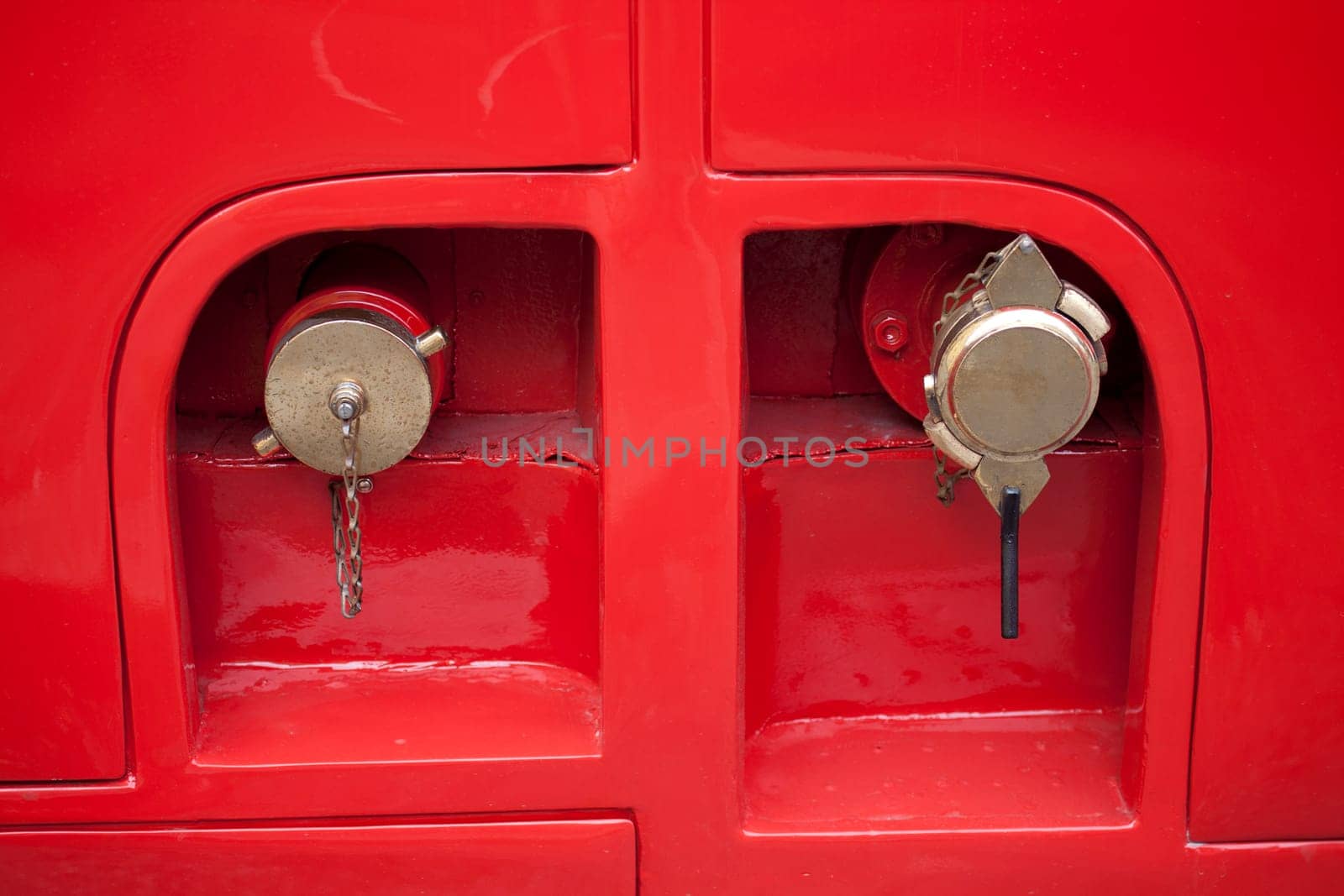 Old vintage fire engine detail