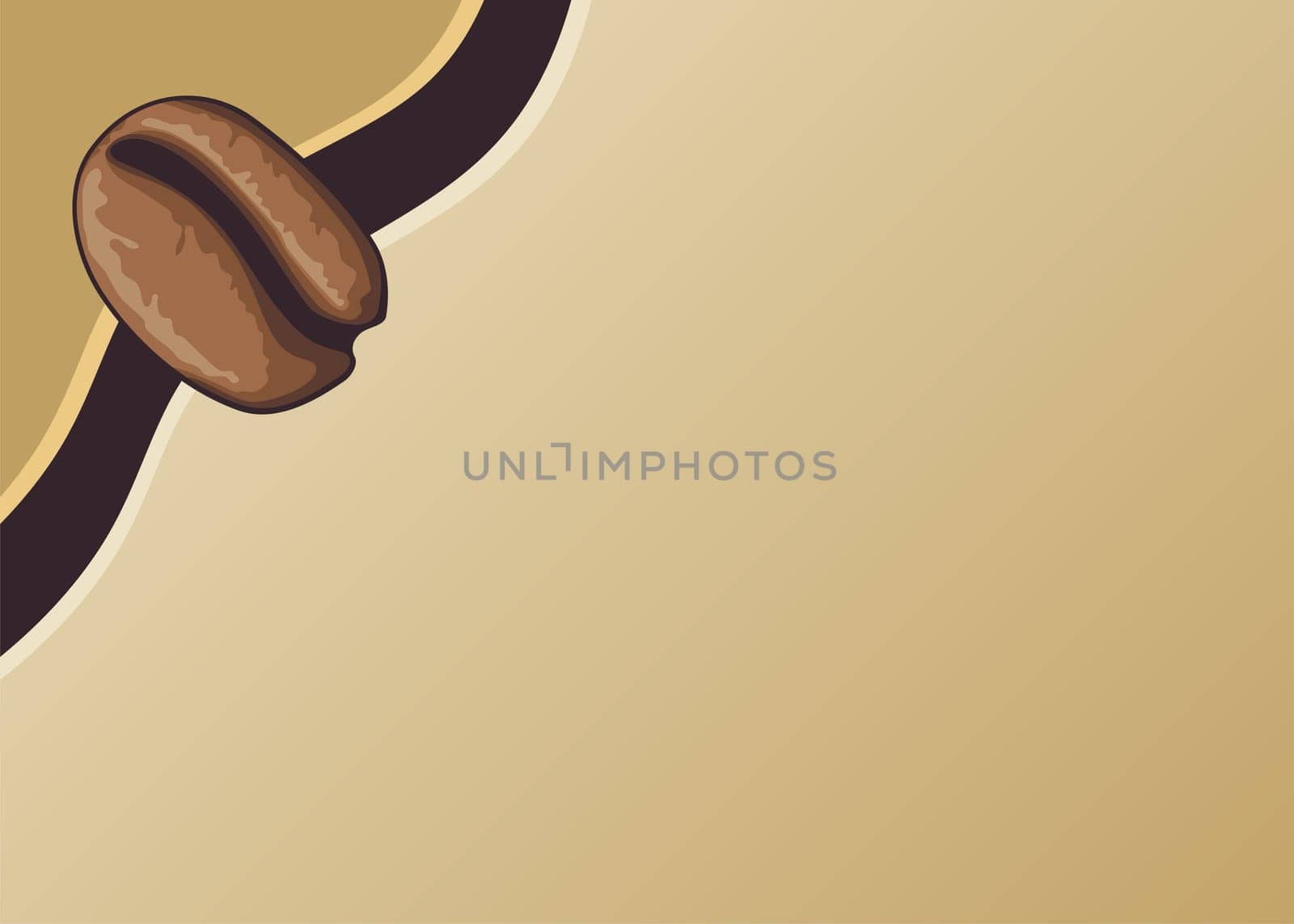 Coffee bean template for invitation or stationary