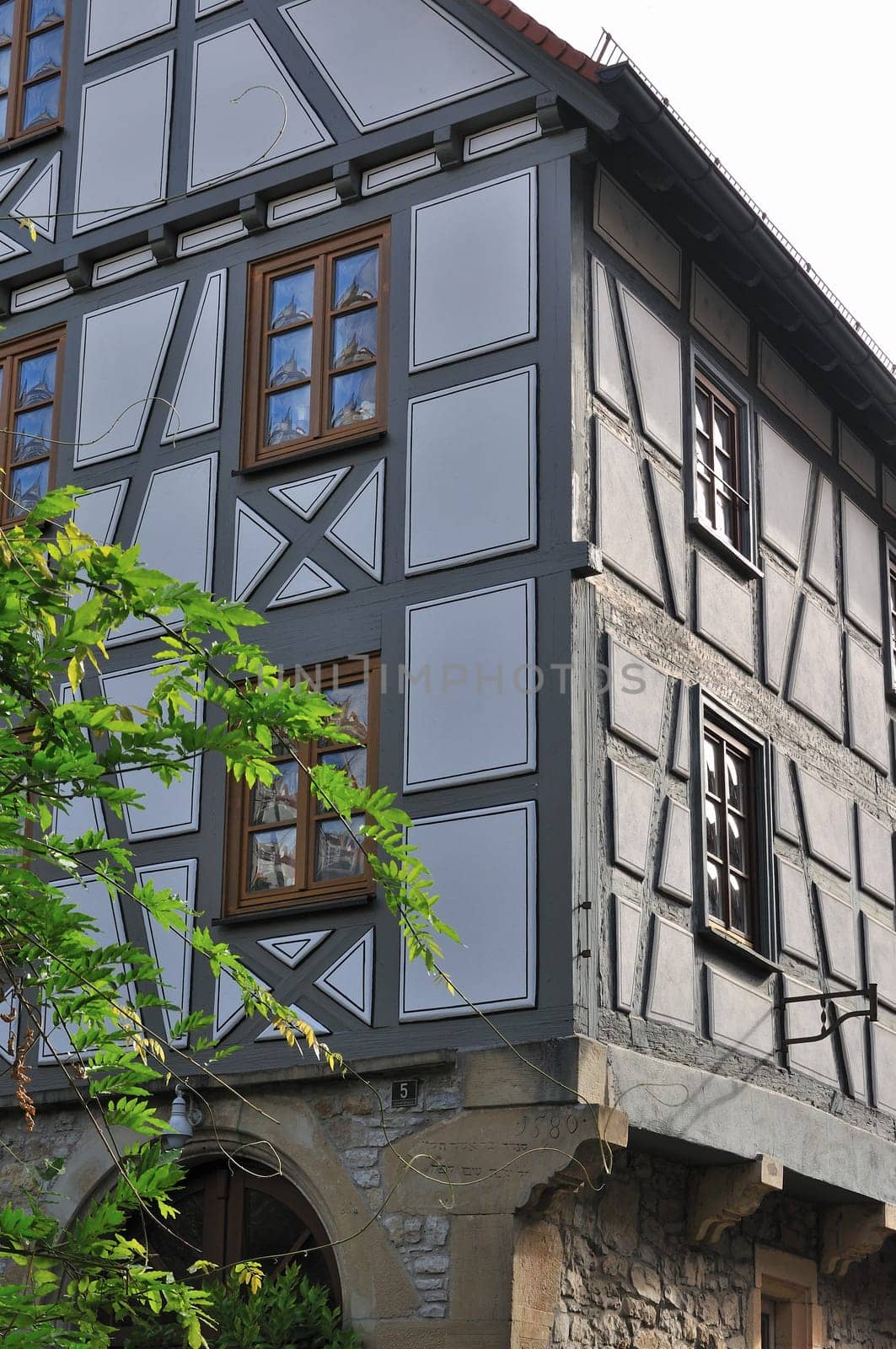 detail of old wattle house in city center
