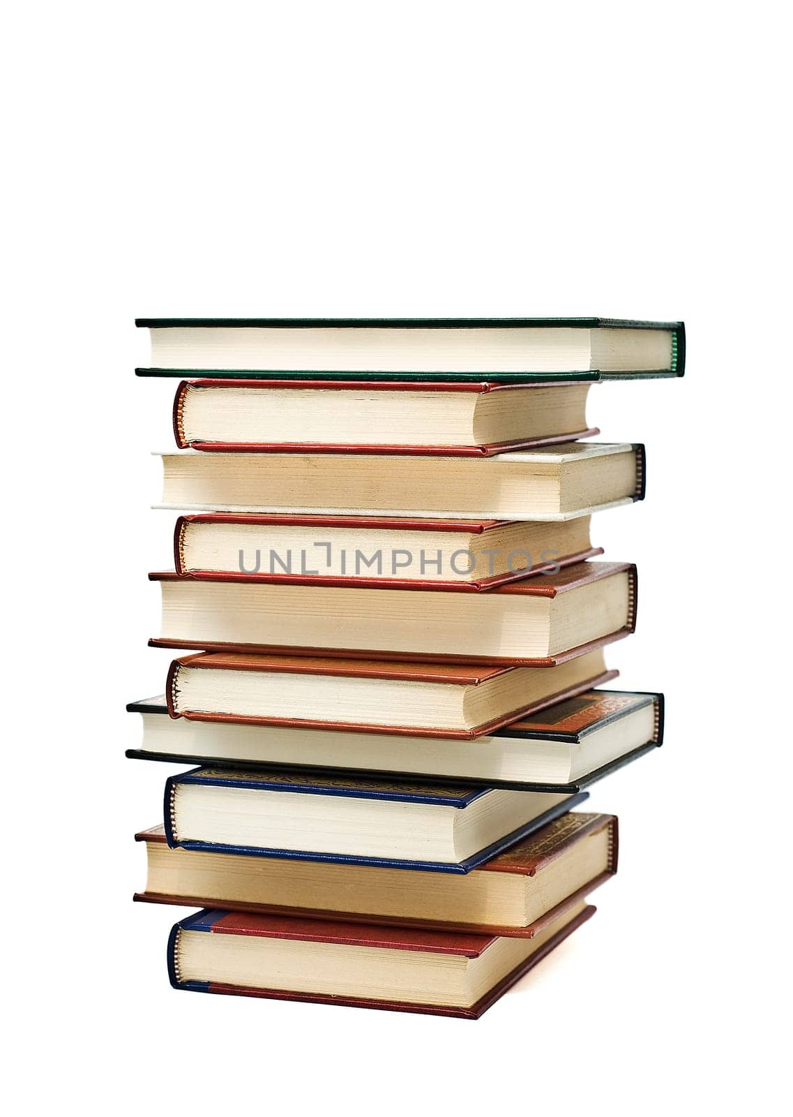 OLd books isolated over a white background.