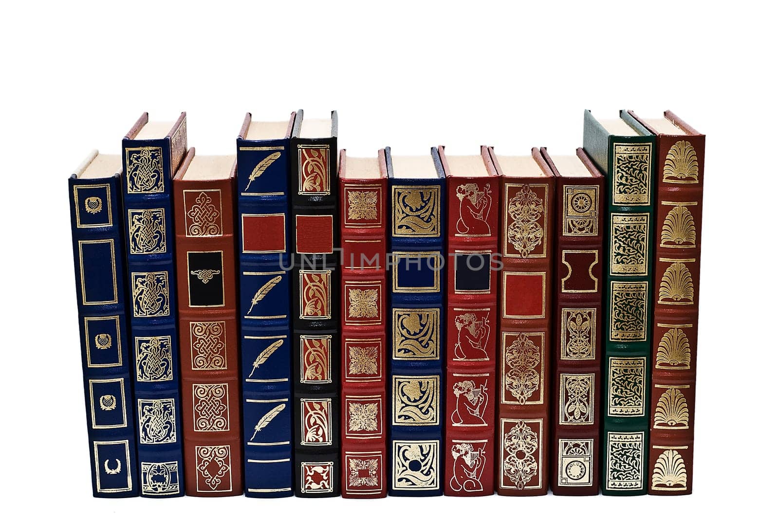 OLd books isolated over a white background.