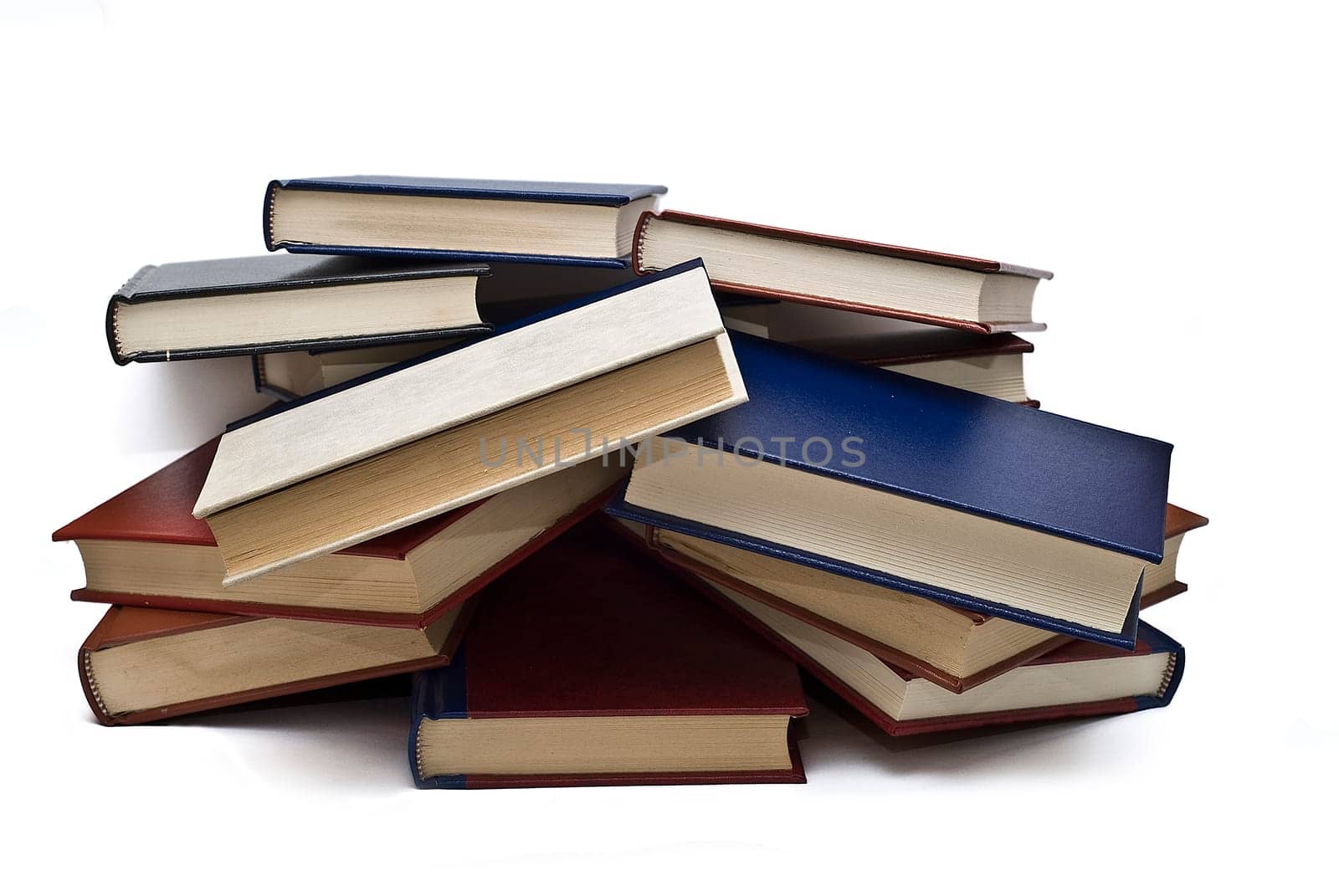 OLd books isolated over a white background.