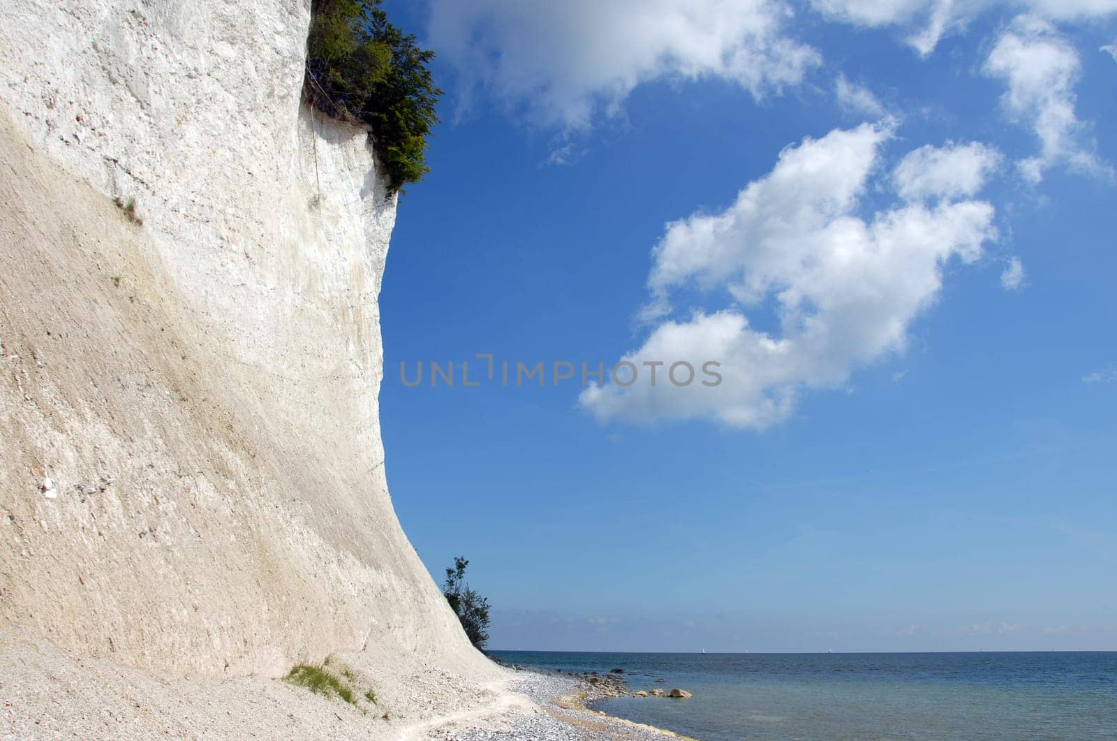 White chalk cliffs on Rügen
