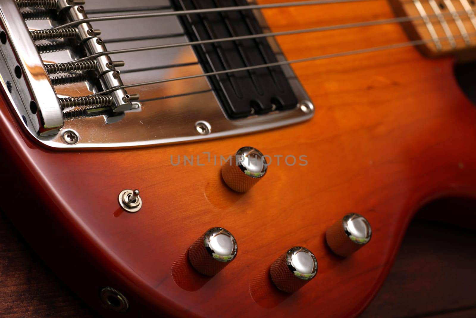 Electric guitar - side view - from above