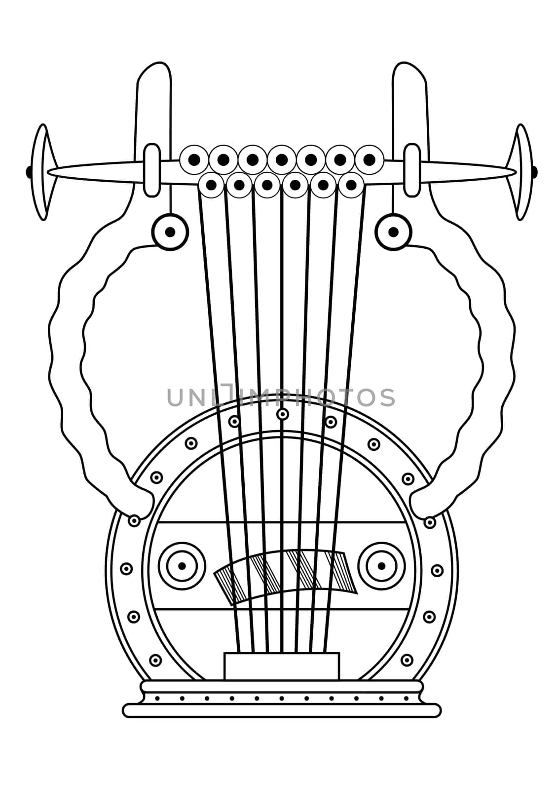 Illustration of the antique Greek Lyra
