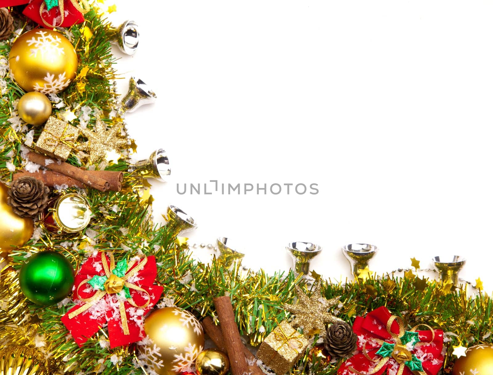 Christmas festive decoration. Christmas card background.. Decoration Border desig