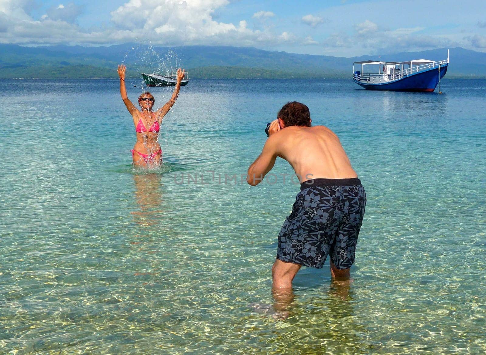Photo shoots in the sea near Sulawesi