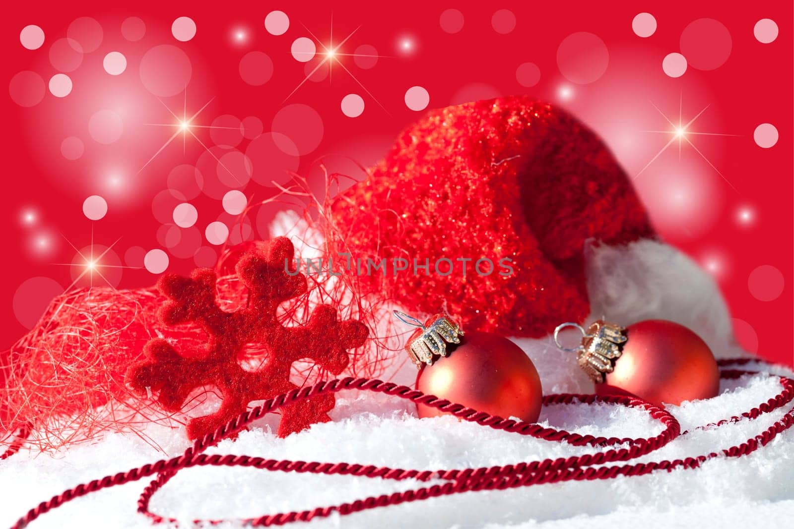 Santa hat with decoration