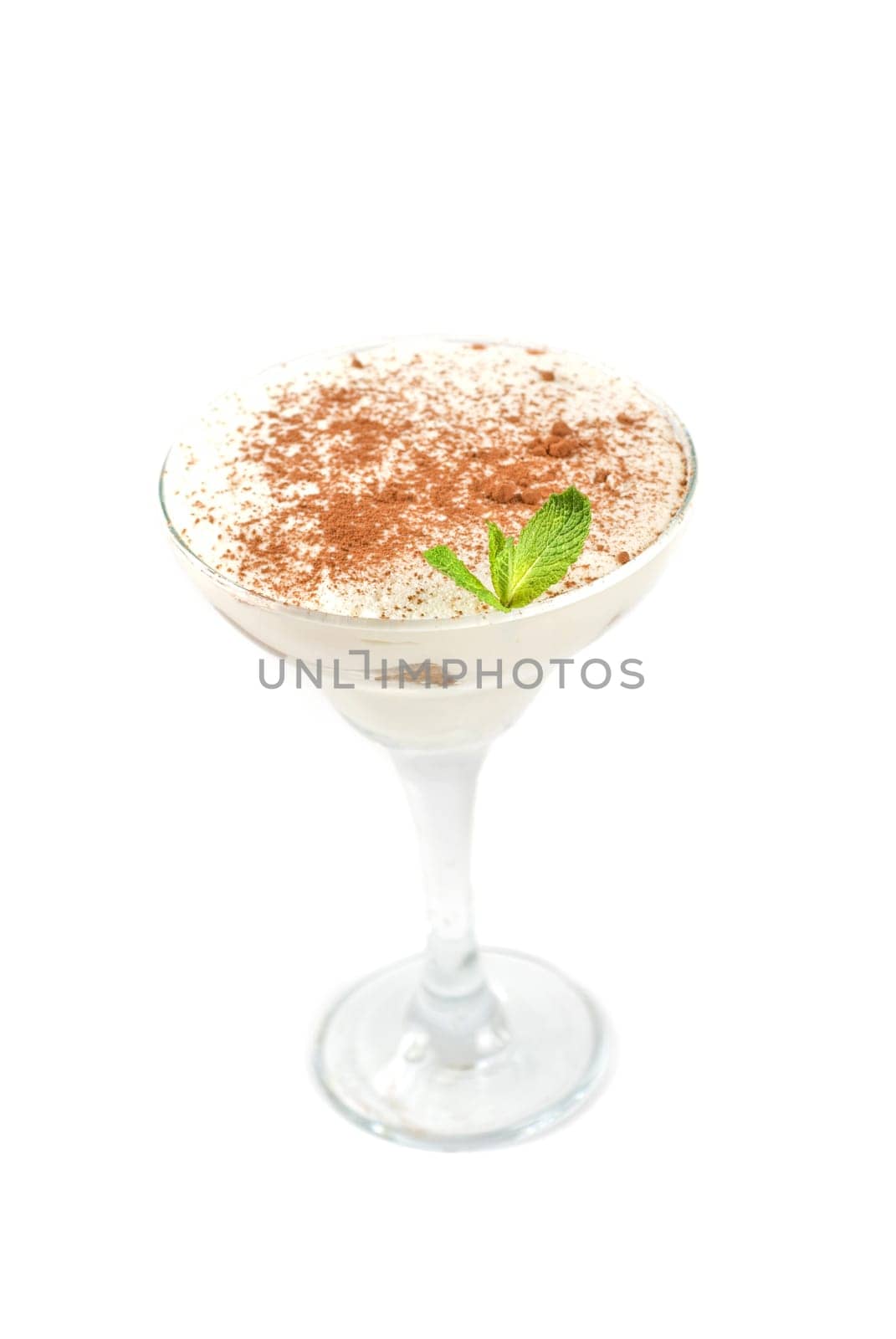 Classic italian dessert- tiramisu with mascarpone cheese, cookies and liqueur
