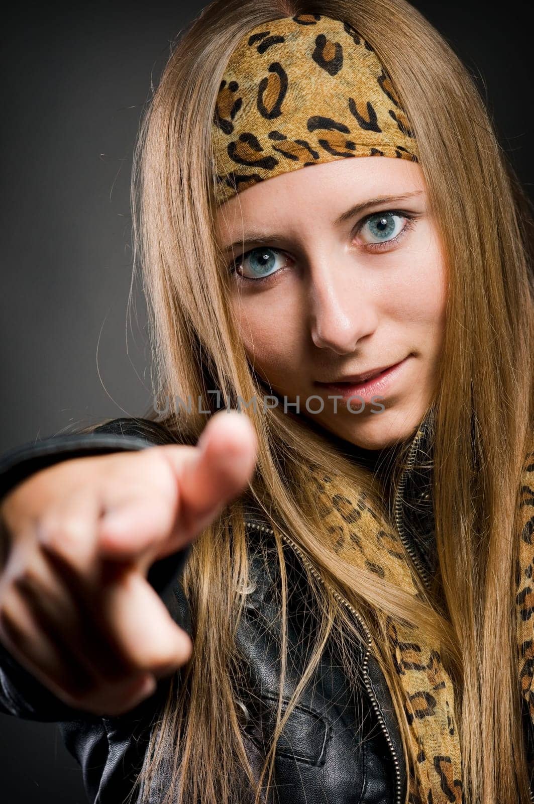Sexy portrait of a woman with beautiful brown long hair