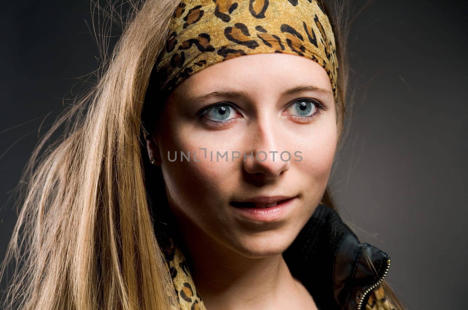 Sexy portrait of a woman with beautiful brown long hair