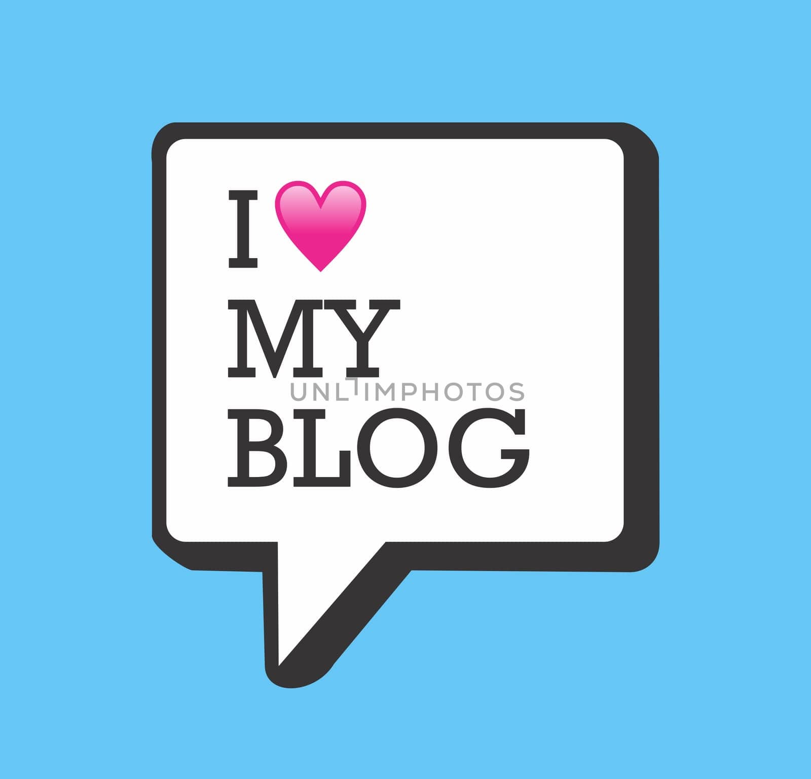 I love my blog bubble and heart illustration.