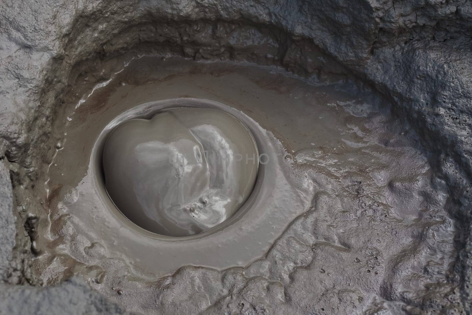 a mud volcano crater in Buzau Romania