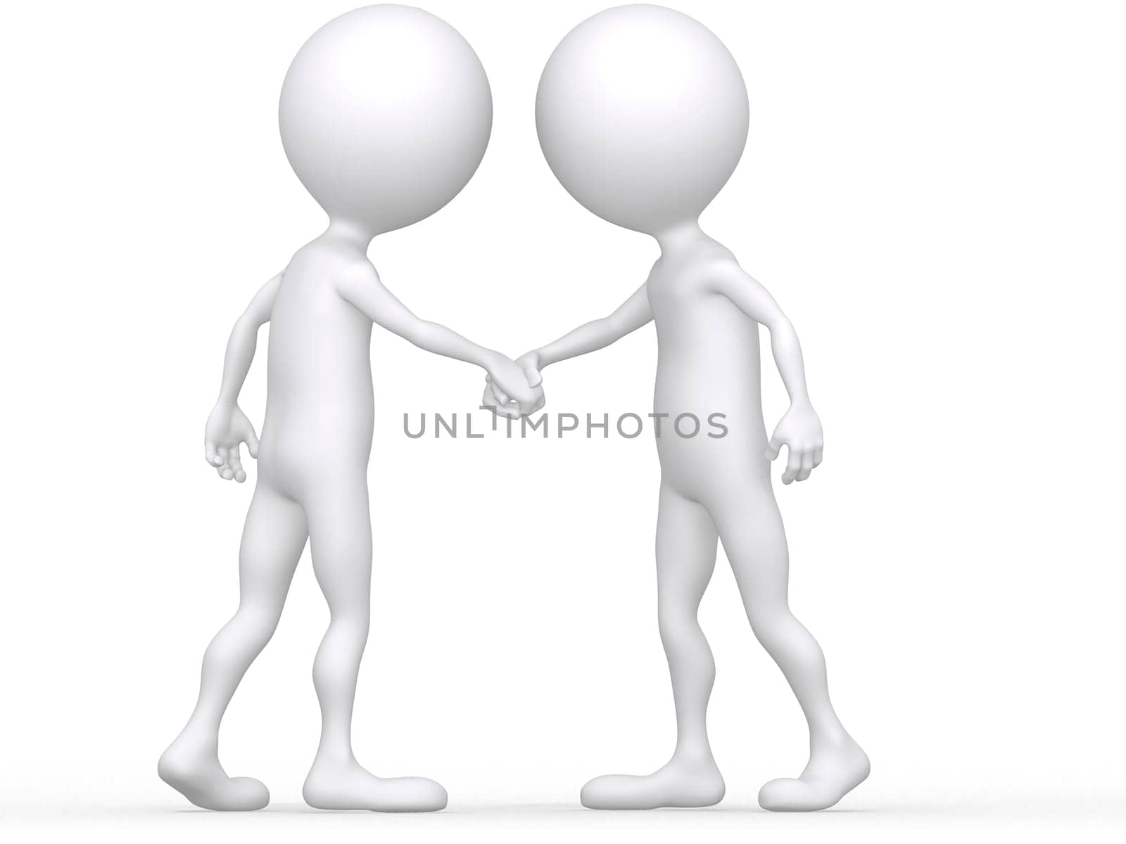 3d Close-up two businessmen shaking hands