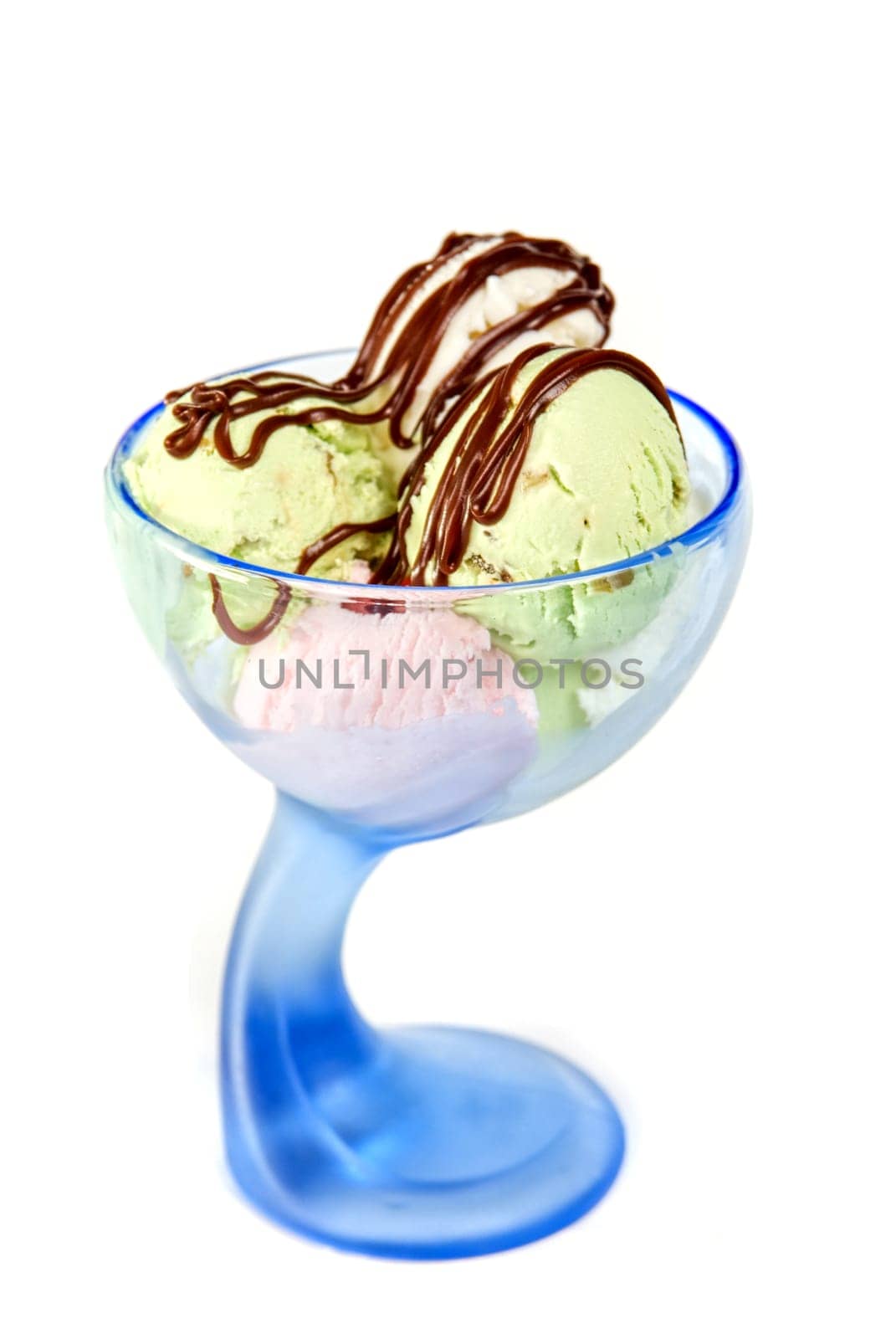 scoops of ice-cream isolated on a white background