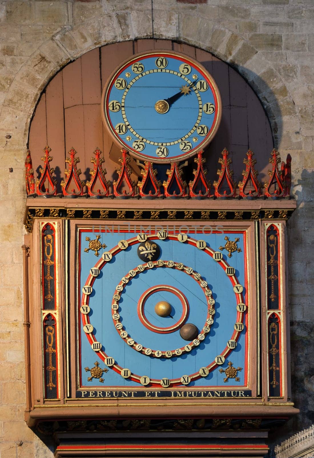 astronomical clock of the cathedral of exeter in devon