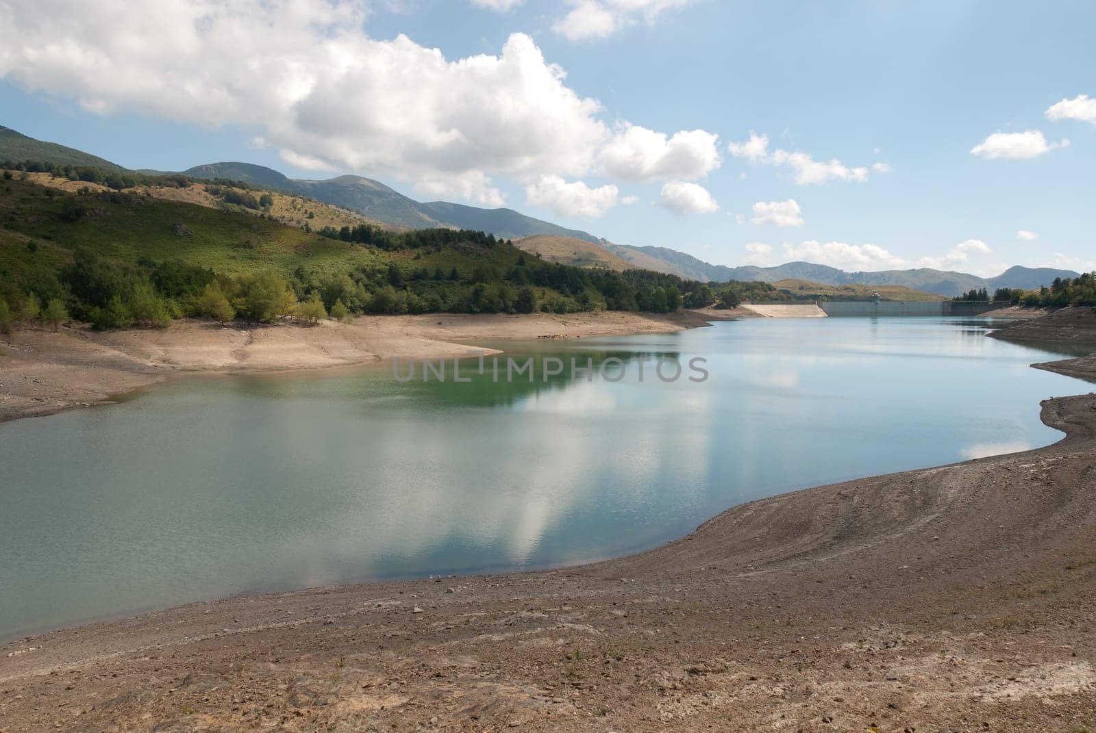 view of the lake giacopiane in liguria