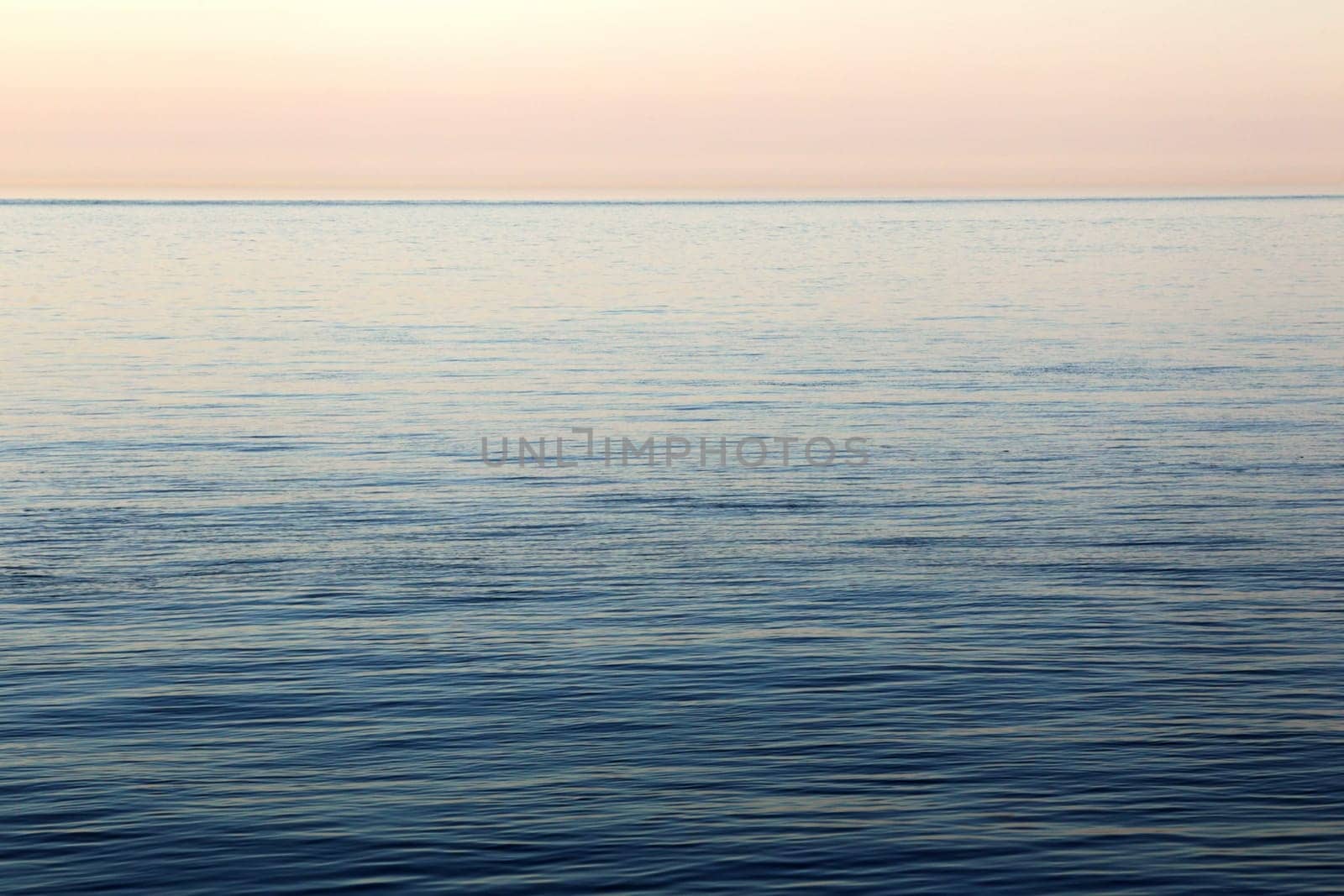 Calm sea off Heligoland in the evening light