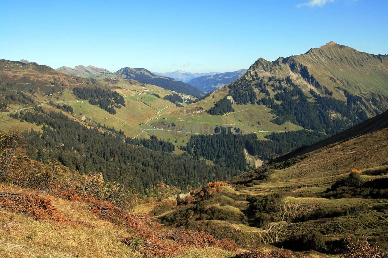 The Furkajoch in Austria in autumn