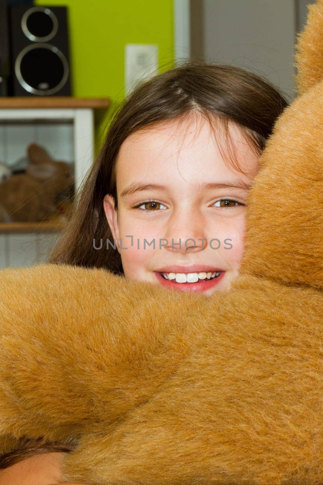 Girl with teddy bear