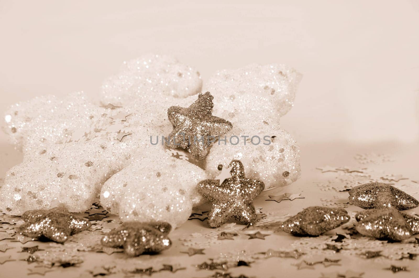 Stars and snowflakes background
