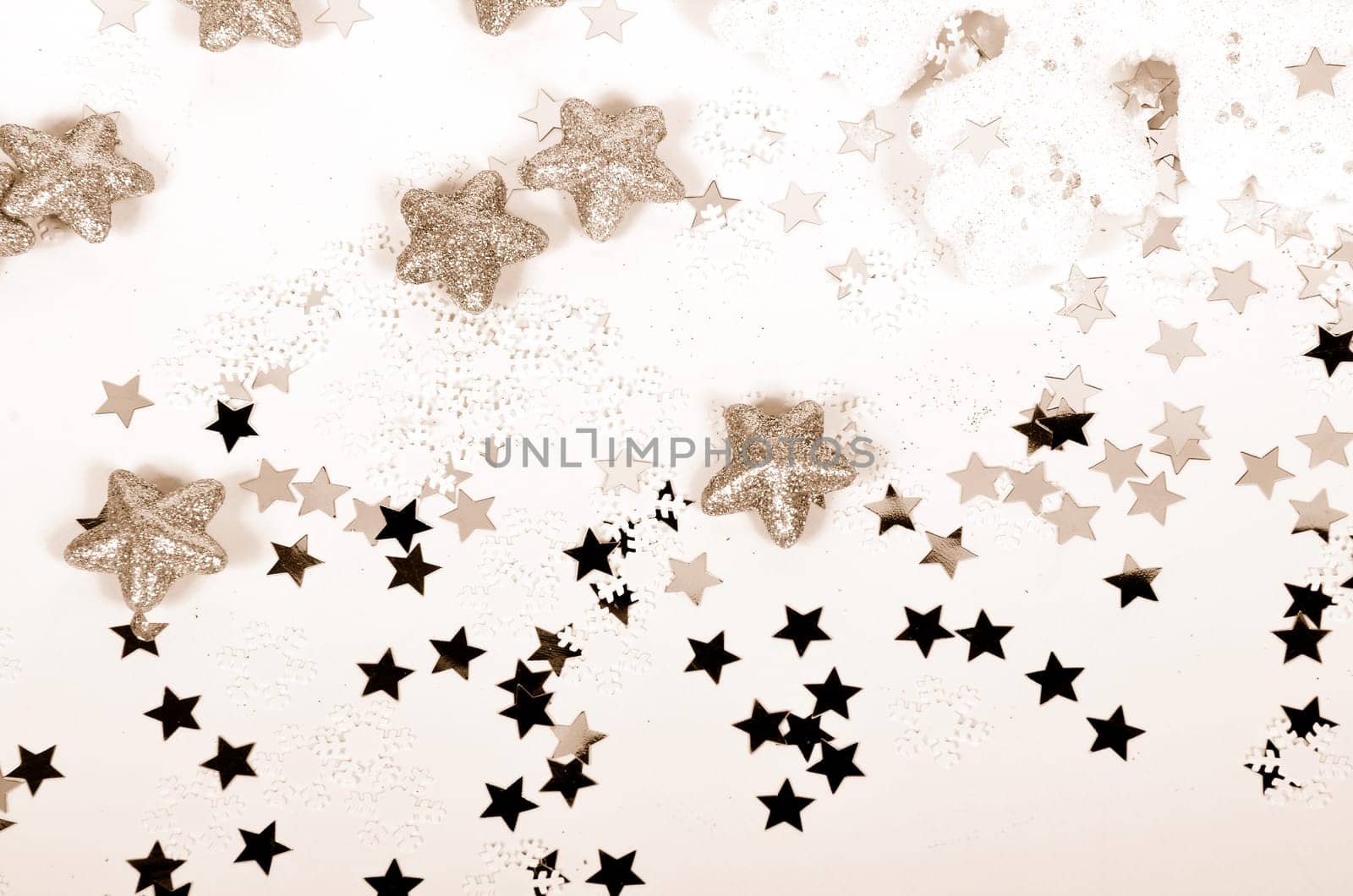 Stars and snowflakes background