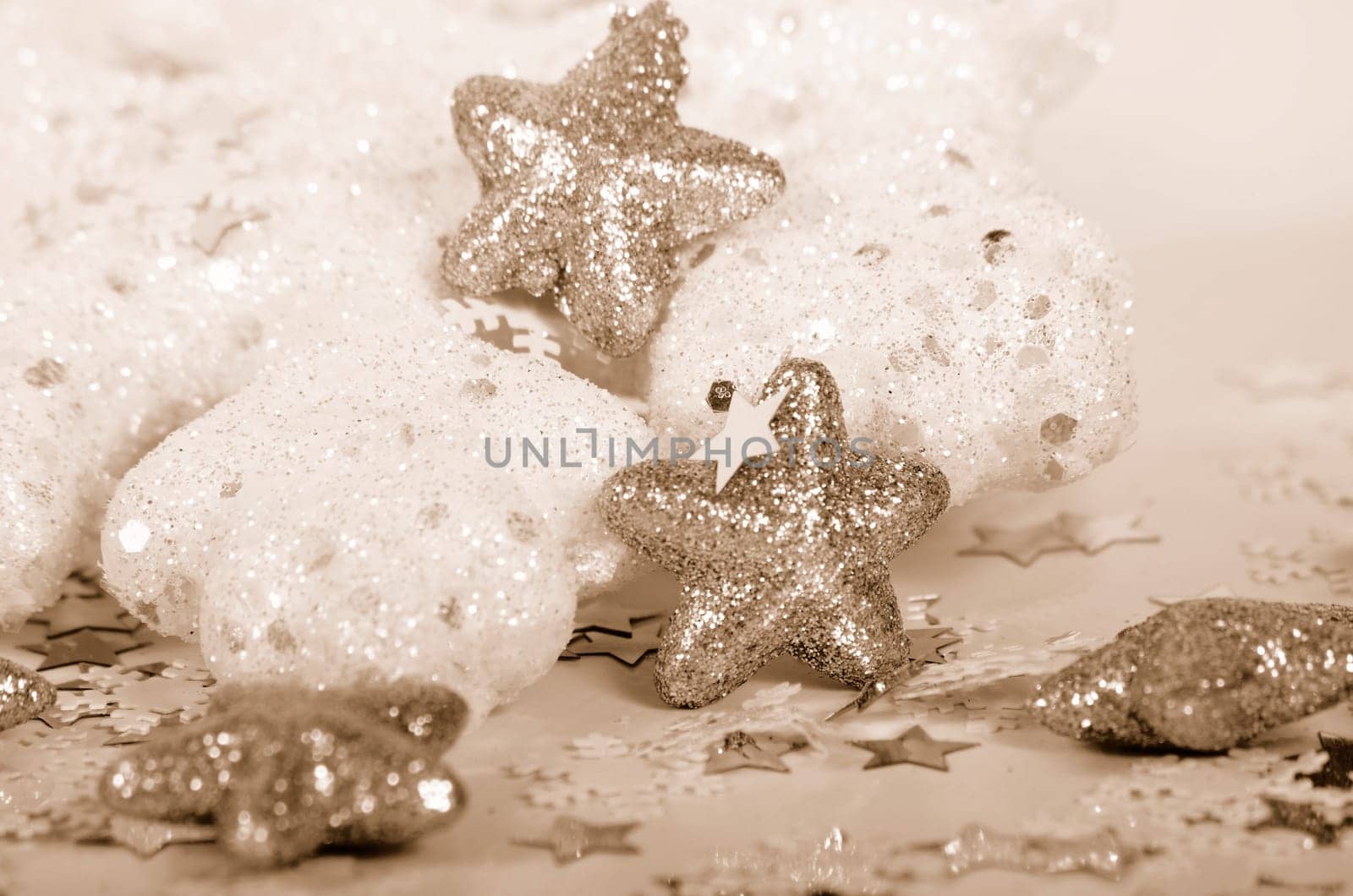 Stars and snowflakes background