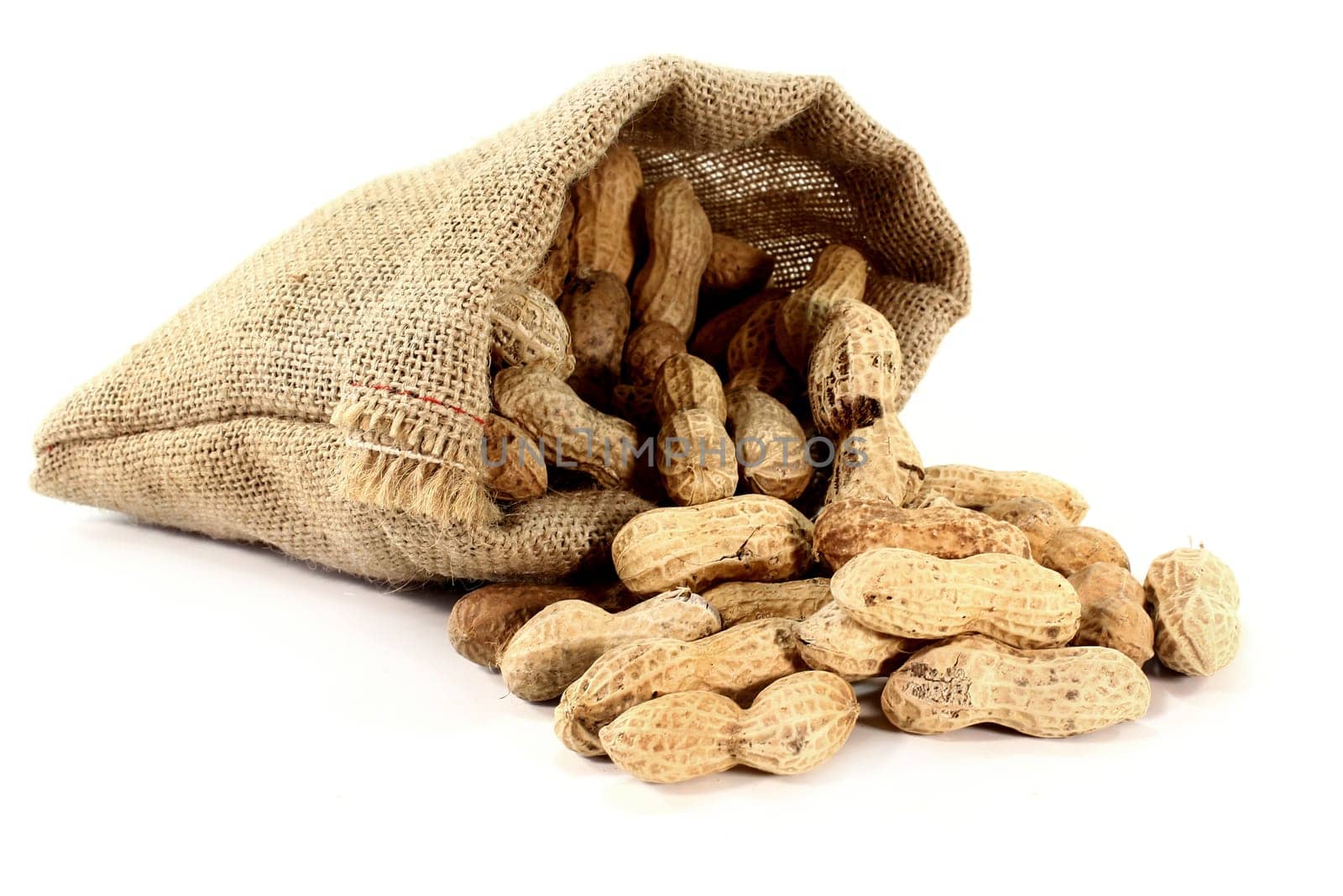 a sack filled with peanuts